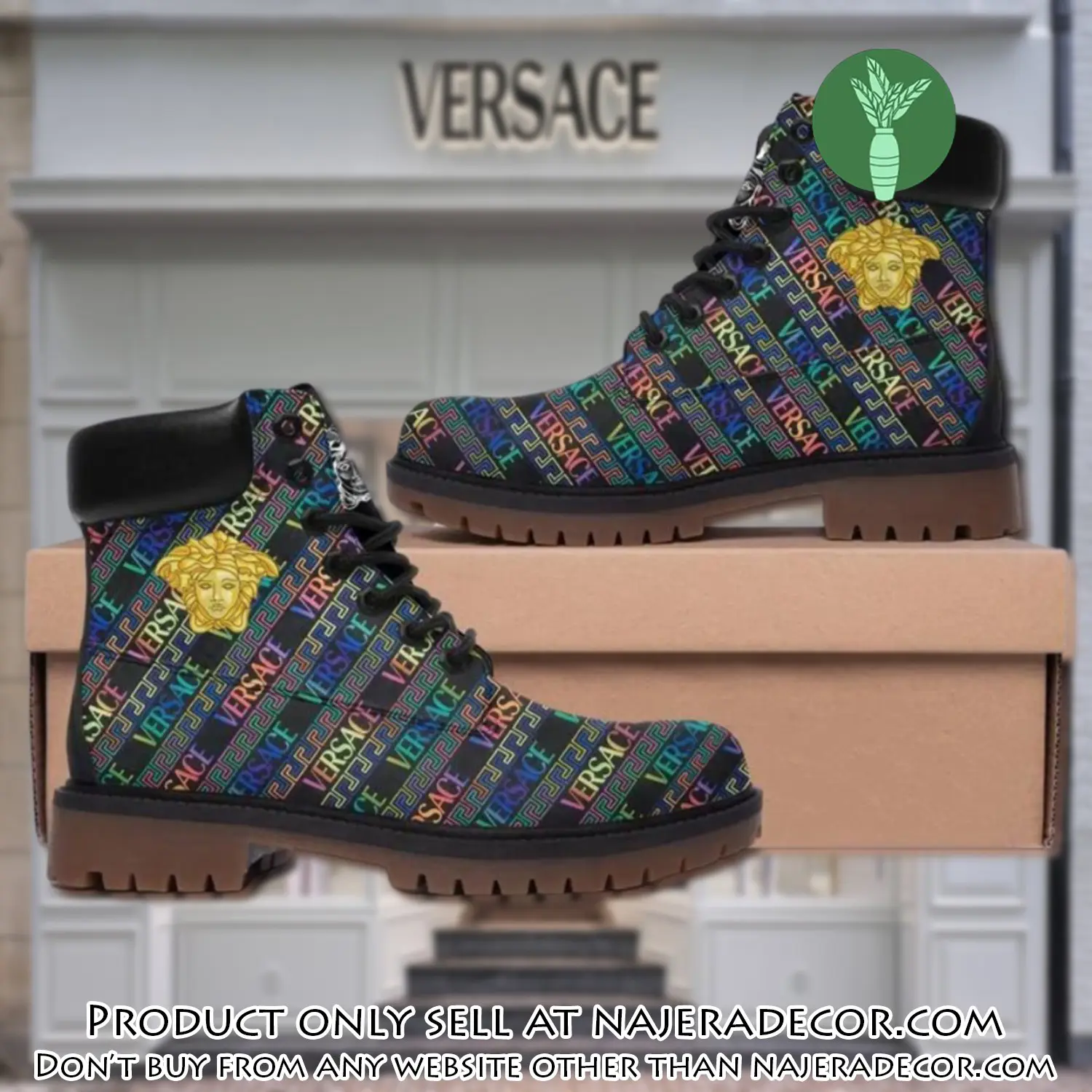 Gianni versace medusa multicolor luxury brand boots premium gifts for men women njr2056772